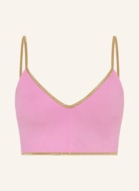Mymarini Góra Od Bikini Bustier Vacation Top Shine Dwustronna Z Ochroną Uv 50+ rosa