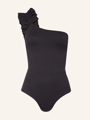 Mymarini Strój Kąpielowy Na Jedno Ramię Swimsuit No. 3 Z Ochroną Uv 50+ schwarz CZARNY