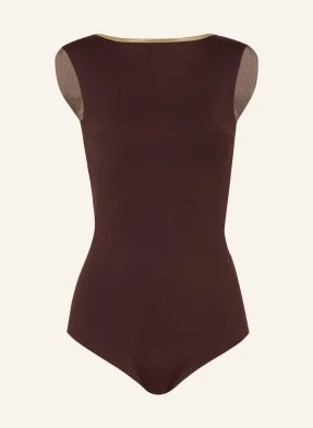 Mymarini Strój Kąpielowy Z Dekoltem High Neck Seabody Classic Shine, Model Dwustronny Z Ochroną Uv 50+ braun