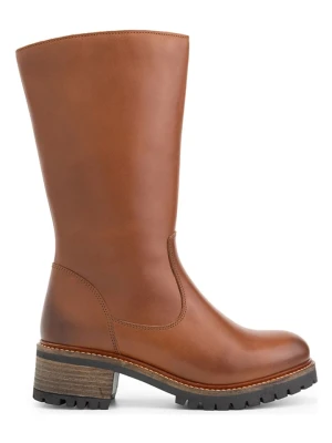 mysa Skórzane kozaki "Dianthe" w kolorze jasnobrązowym rozmiar: 40