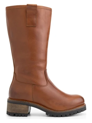 mysa Skórzane kozaki "Heather" w kolorze jasnobrązowym rozmiar: 38