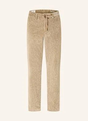Myths Spodnie Sztruksowe W Stylu Dresowym Slim Fit beige