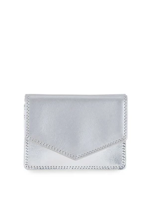 MYWALIT Skórzany portfel w kolorze srebrnym - (S)10 x (W)8 cm rozmiar: onesize