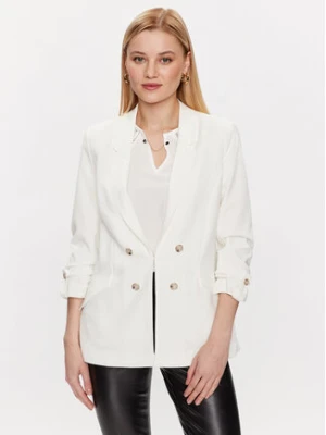 NAF NAF Marynarka Efluidine XENW7 Écru Regular Fit