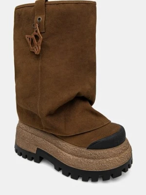 Naked Wolfe buty Disturb kolor brązowy na platformie Disturb Canvas Toffee