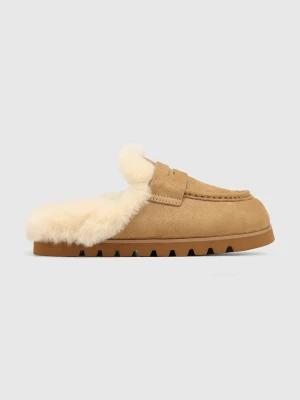 Naked Wolfe Corded klapki mules damskie zamszowe