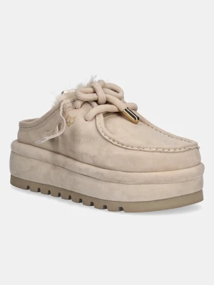 Naked Wolfe kapcie zamszowe Blizzard kolor beżowy Blizzard Suede Faux Fur Ice
