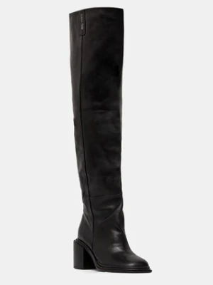 Naked Wolfe kozaki skórzane Nature kolor czarny na słupku Nature Nappa Prince Leather Black