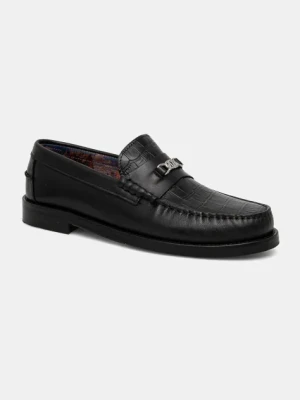 Naked Wolfe mokasyny skórzane Roma męskie kolor czarny Roma Black Croc