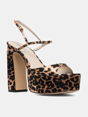 Naked Wolfe sandały Fire kolor brązowy Fire Satin Leopard