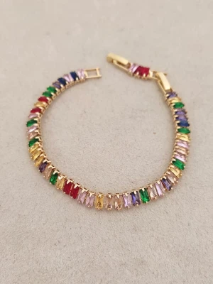 Nakkash Pozłacana bransoletka z cyrkoniami rozmiar: onesize