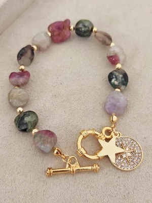 Nakkash Pozłacana bransoletka z turmalinem rozmiar: onesize