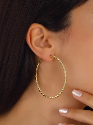 Nakkash Pozłacane kolczyki-kreole rozmiar: onesize