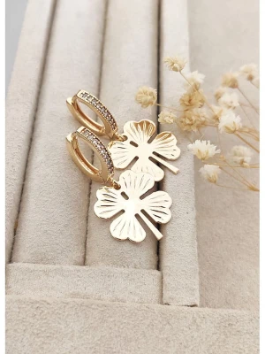 Zdjęcie produktu Nakkash Pozłacane kolczyki-kreole z cyrkoniami rozmiar: onesize