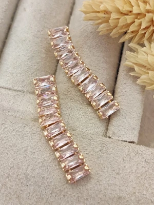 Nakkash Pozłacane kolczyki-wkrętki z cyrkoniami rozmiar: onesize