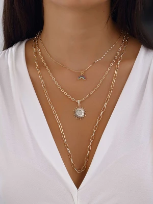 Nakkash Pozłacany naszyjnik z cyrkoniami rozmiar: onesize