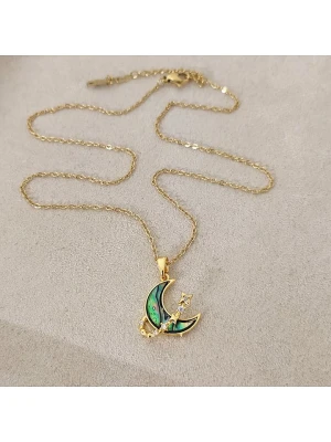 Nakkash Pozłacany naszyjnik z zawieszką - dł. 42 cm rozmiar: onesize