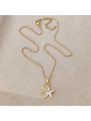 Nakkash Pozłacany naszyjnik z zawieszką - dł. 42 cm rozmiar: onesize