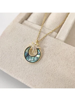 Nakkash Pozłacany naszyjnik z zawieszką - dł. 42 cm rozmiar: onesize