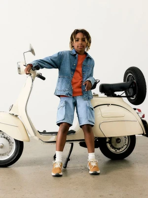 name it Bermudy dżinsowe "Ben" w kolorze błękitnym rozmiar: 134