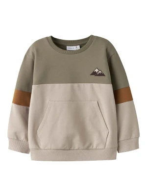 name it Bluza "Odie" w kolorze beżowo-oliwkowym rozmiar: 98