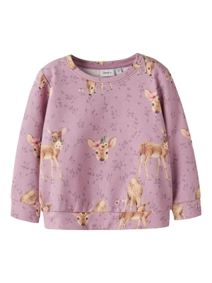 name it Bluza "Pobambi" w kolorze beżowo-jasnoróżowym rozmiar: 92