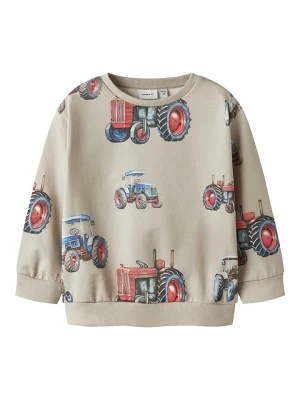 name it Bluza w kolorze beżowym ze wzorem rozmiar: 98