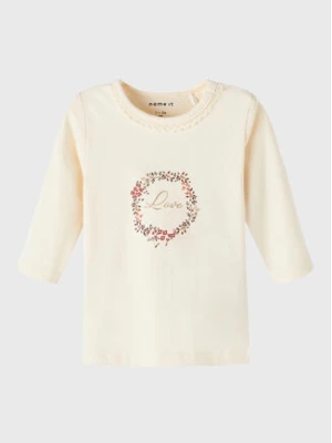NAME IT Bluzka 13210028 Écru Regular Fit