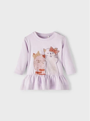 NAME IT Bluzka 13210044 Fioletowy Regular Fit