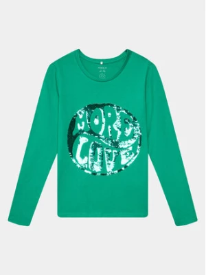 NAME IT Bluzka 13210681 Zielony Regular Fit