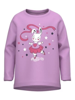 NAME IT Bluzka 13218927 Fioletowy Relaxed Fit