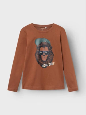 NAME IT Bluzka 13220044 Brązowy Regular Fit