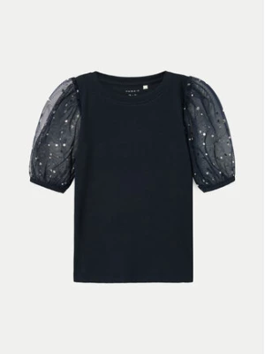 NAME IT Bluzka 13236047 Granatowy Slim Fit