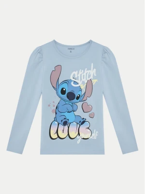 NAME IT Bluzka 13238278 Błękitny Regular Fit Niebieski jasny