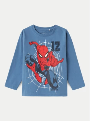 NAME IT Bluzka SPIDERMAN 13231947 Niebieski Regular Fit