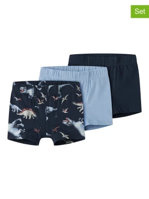 name it Bokserki (3 pary) "Dino" w kolorze granatowo-błękitnym rozmiar: 104
