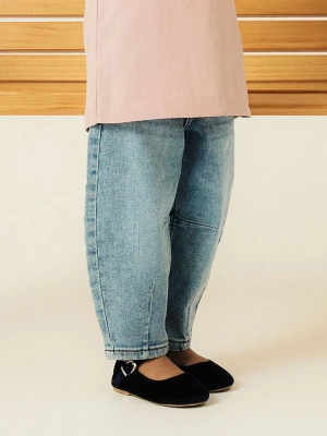 name it Dżinsy "Balloon" - Mom fit - w kolorze niebieskim rozmiar: 116