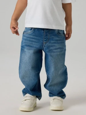 name it Dżinsy "Ben" - Barrel fit - w kolorze niebieskim rozmiar: 98