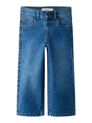 name it Dżinsy - Wide fit - w kolorze niebieskim rozmiar: 110