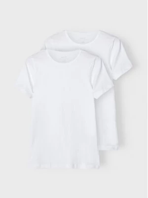 NAME IT Komplet 2 t-shirtów 13209164 Biały Slim Fit