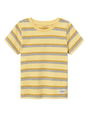 name it Koszulka "Flat" w kolorze żółto-szarym rozmiar: 98