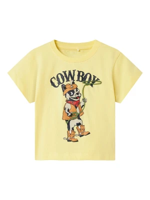 name it Koszulka "Huggi" w kolorze żółtym ze wzorem rozmiar: 110