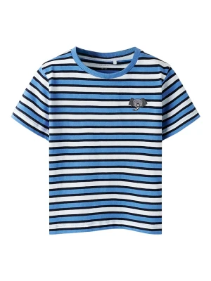 name it Koszulka "Jellan" w kolorze niebiesko-biało-czarnym rozmiar: 92