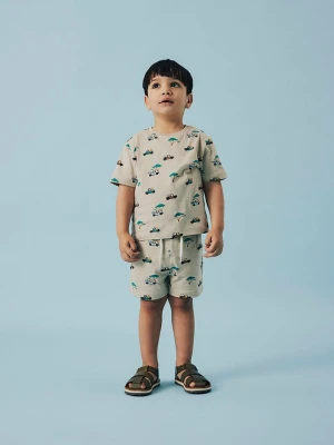 name it Koszulka "Jivan" w kolorze beżowo-turkusowym rozmiar: 92