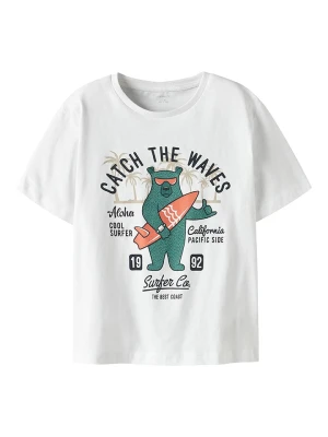 name it Koszulka "Josh" w kolorze biało-zielonym rozmiar: 122/128