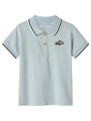 name it Koszulka polo w kolorze błękitnym rozmiar: 92