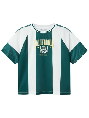 name it Koszulka w kolorze biało-ciemnozielonym rozmiar: 146/152