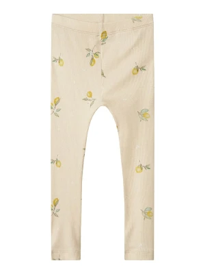 name it Legginsy w kolorze beżowym rozmiar: 128