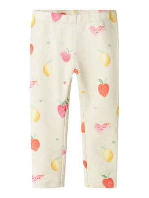 Zdjęcie produktu name it Legginsy w kolorze kremowym rozmiar: 92