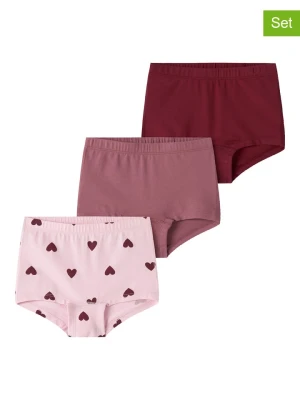 name it Pełne majtki (3 pary) "Tights" w kolorze bordowo-jasnoróżowym rozmiar: 104